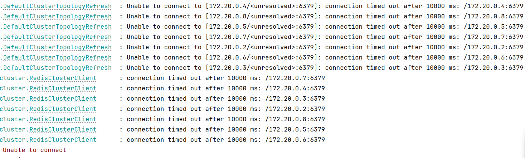 connection failed 오류 이미지